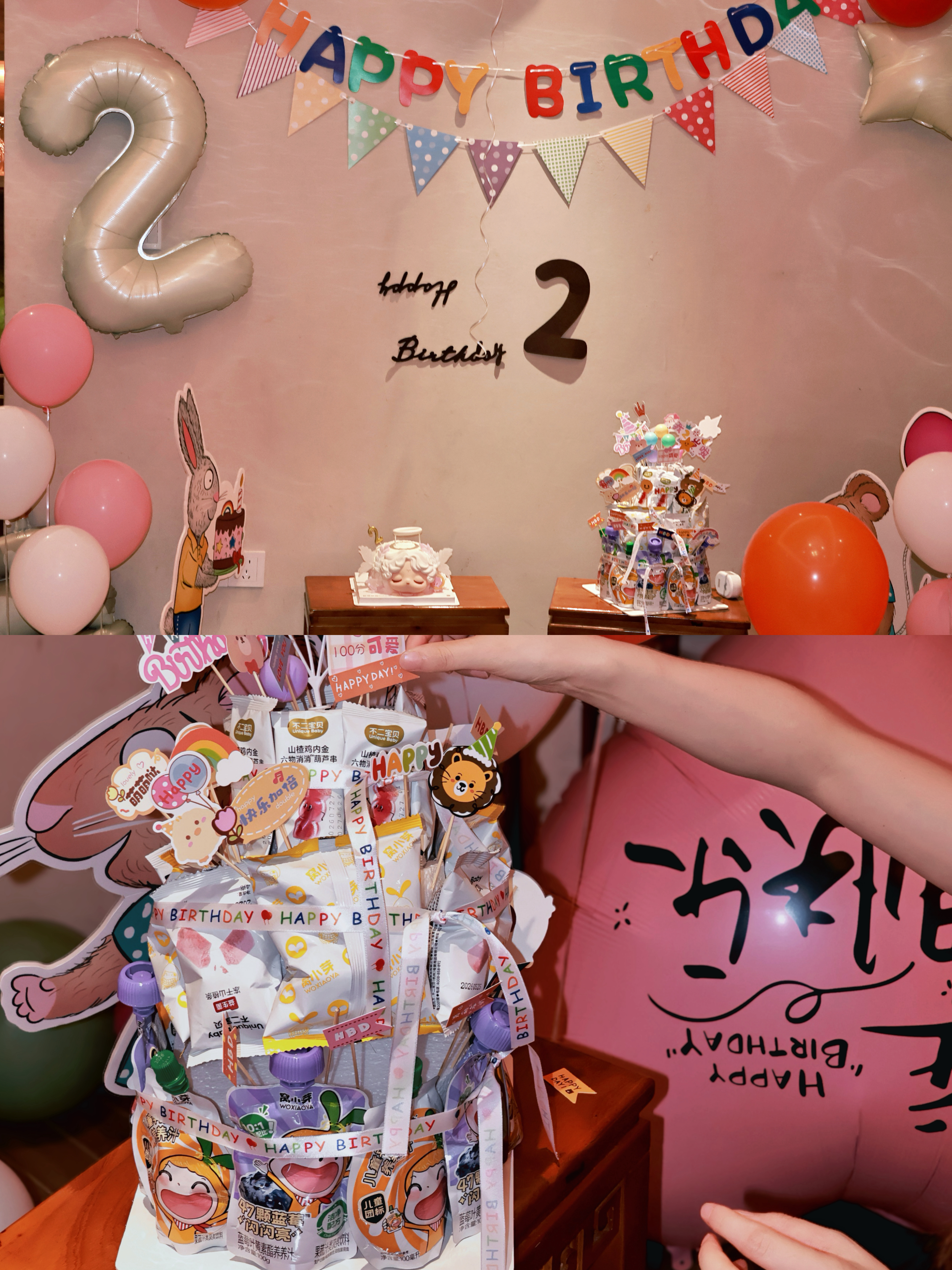 静闲居生日蛋糕diy材料包零食材料一整套儿童装饰模型泡沫男孩场景布置 粉色三层套餐-双倍欢乐 实拍图