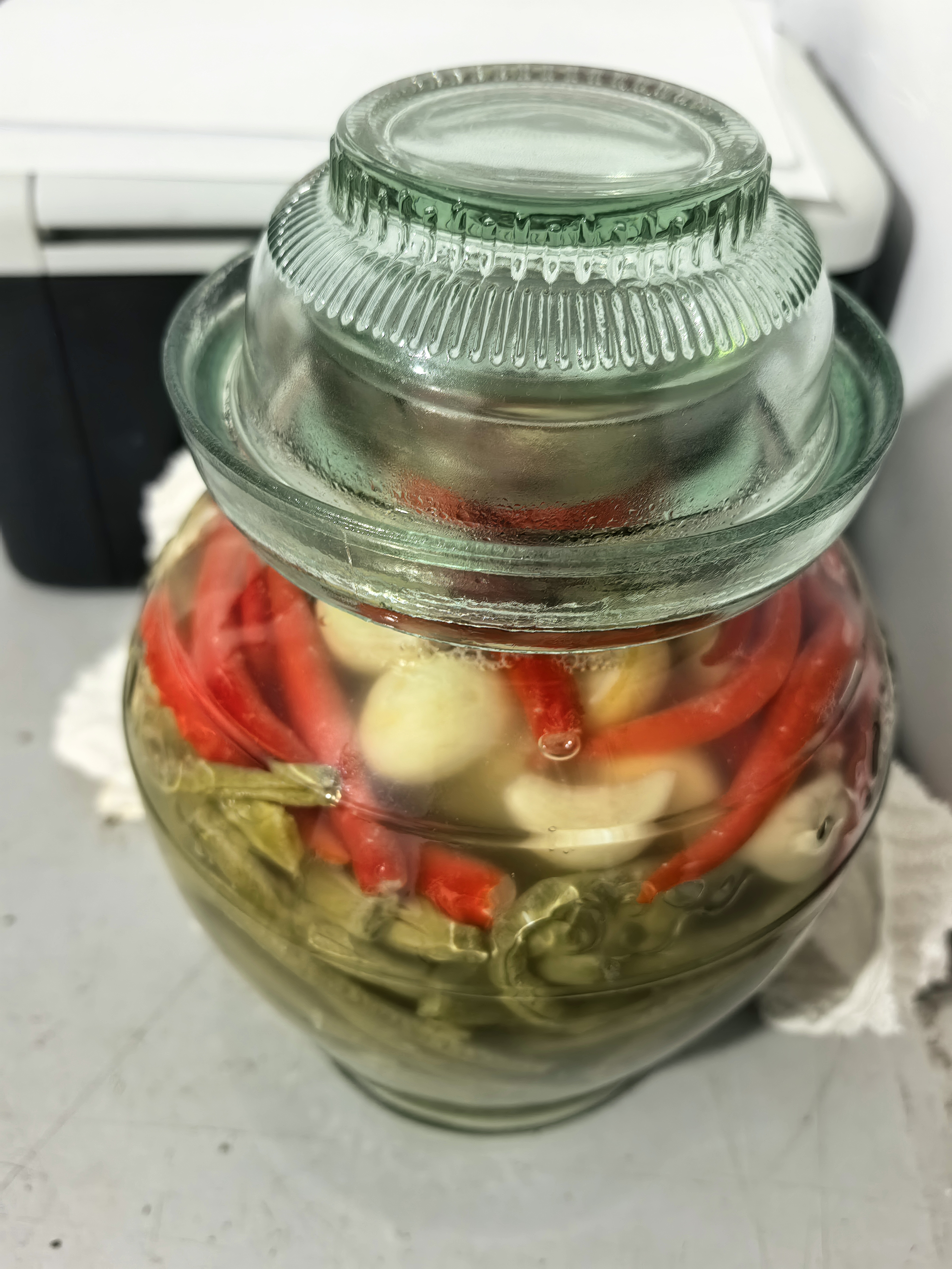 八千行泡菜坛子家用加厚密封罐透明大容量腊八蒜罐泡酒罐腌菜坛子 实拍图