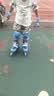 361°儿童轮滑鞋男女童初学者3-6-12岁溜冰鞋直排轮八轮全闪 蓝色 S码 实拍图