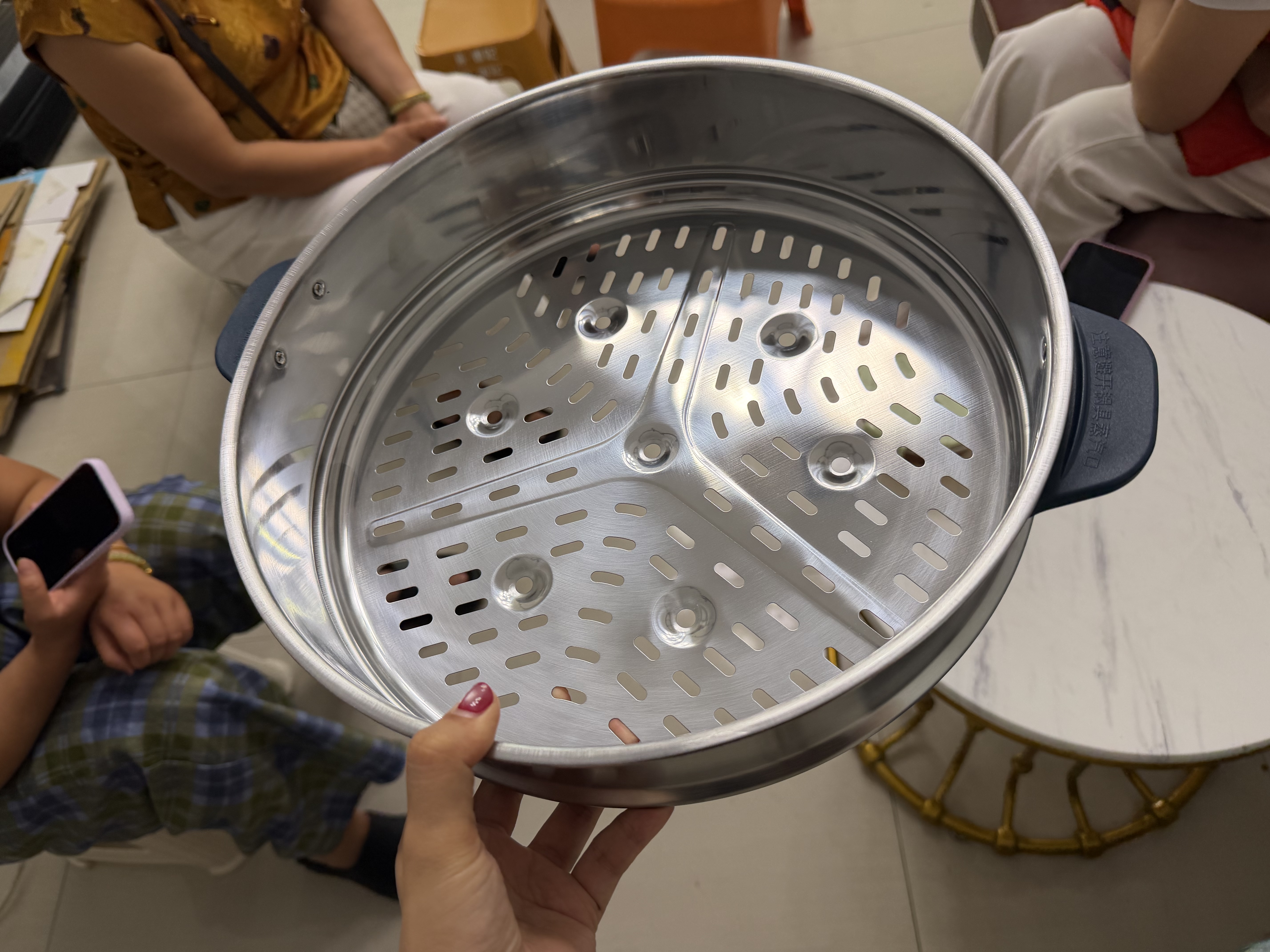 苏泊尔（SUPOR）有钛电炒锅多功能蒸煮煎炒一体电锅火红点不粘炒菜锅5.5升大容量家用5-8个人电煮锅 5.5L 【32cm大口径】配蒸笼+木铲 实拍图