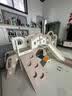 幼贝臣滑滑梯攀爬架儿童室内滑梯秋千组合加高加厚家用多功能游乐场 风车滑梯【咖色】滑梯+秋千+基础过道+平台+攀爬架 实拍图