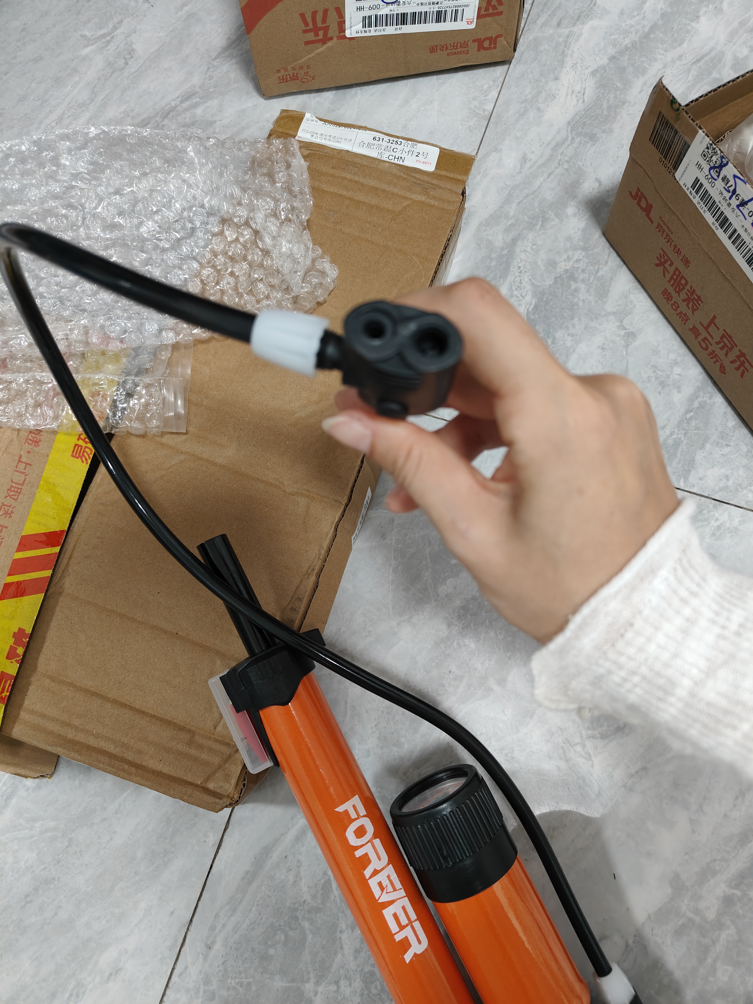 永久高压打气筒自行车家用摩托车充气筒电动车汽车篮球通用便携气管 实拍图