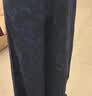 优衣库舒适长裤女装/泡泡纱休闲裤483908 68 深蓝色 S 实拍图