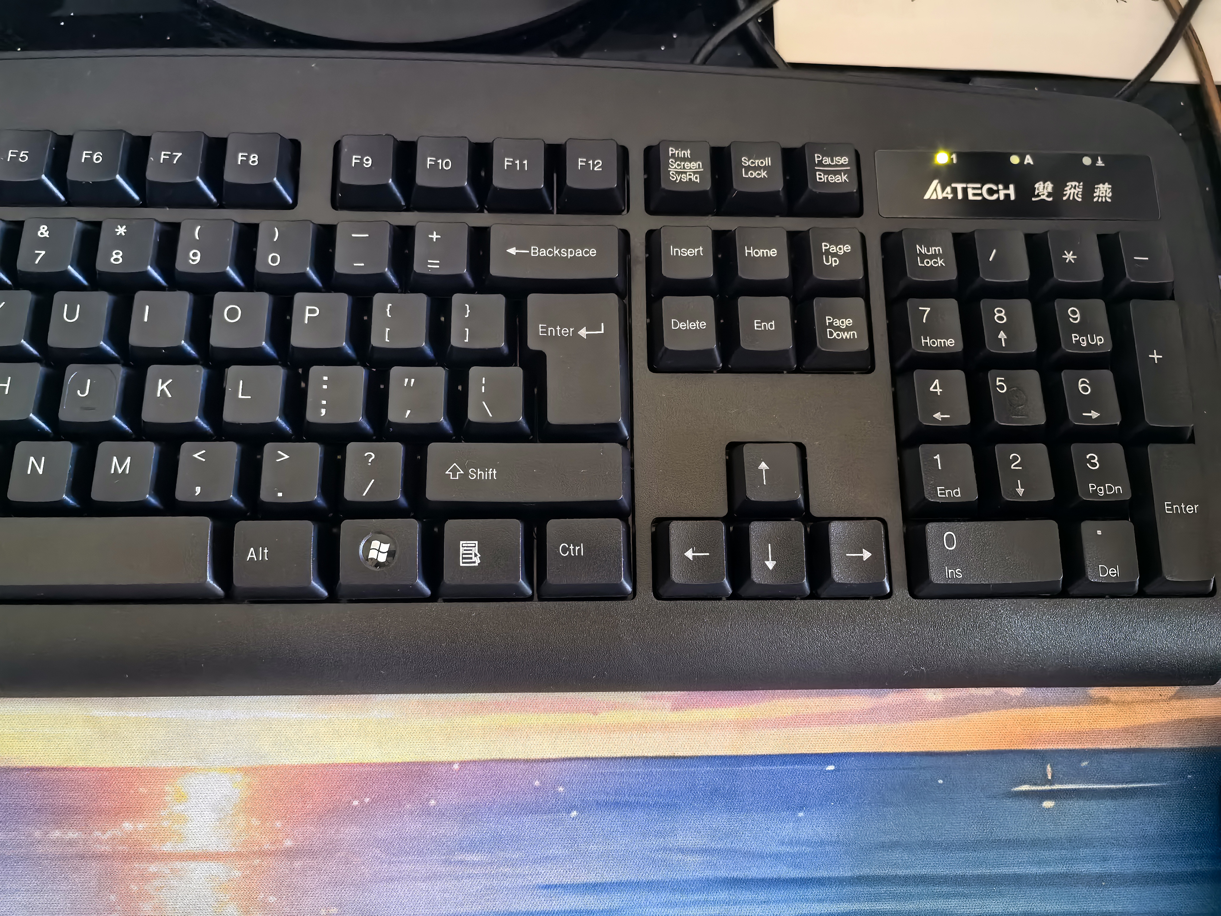 双飞燕（A4TECH）KB-8 104键 有线键盘 薄膜键盘台式电脑办公键盘打字手感好老式圆口插头  PS2圆孔接口 黑色 有线 实拍图
