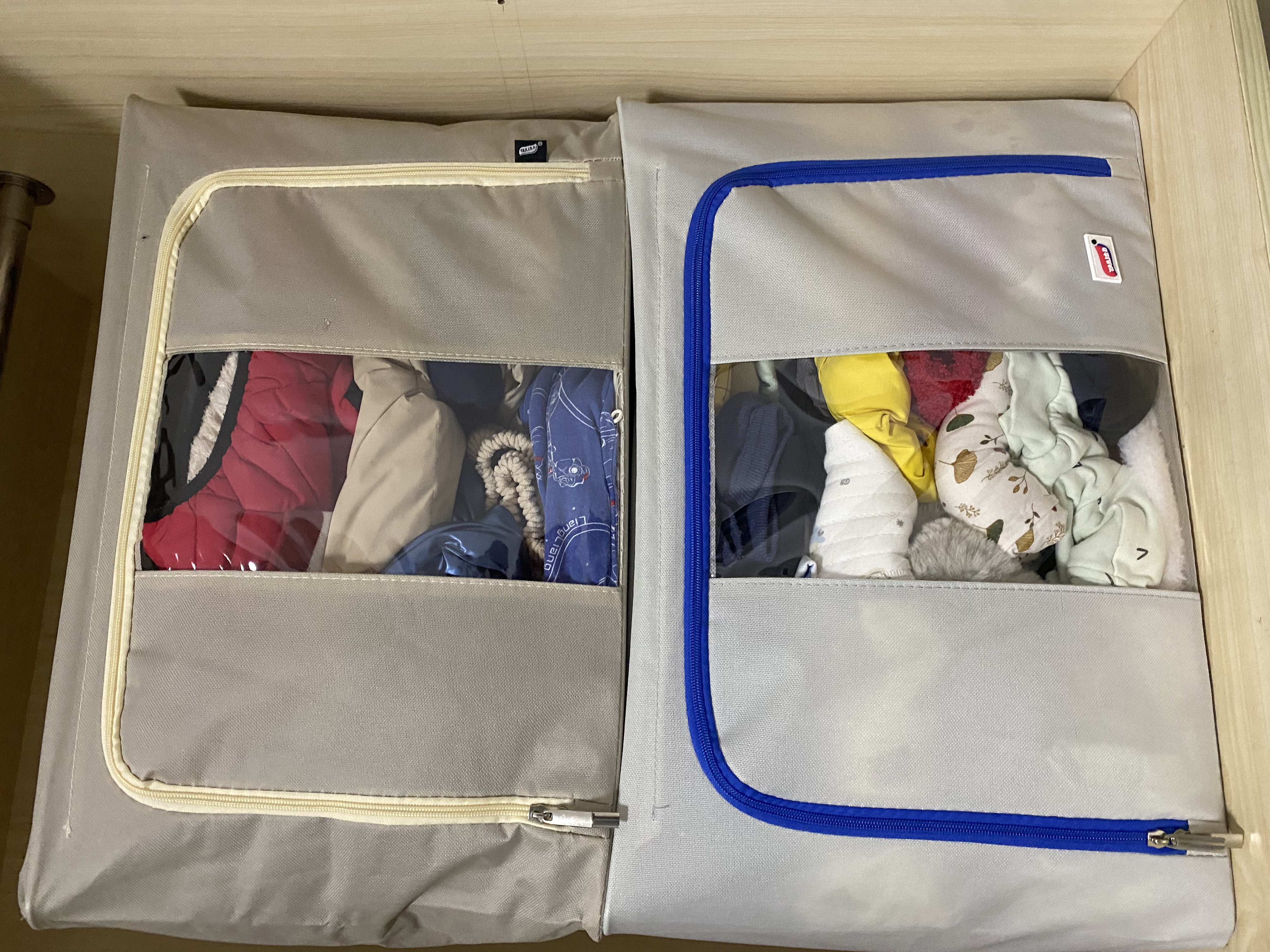 太力 收纳箱衣服棉被布艺整理箱牛津布玩具储物箱搬家箱折叠 【环保牛津布收纳箱】66L1个装 实拍图
