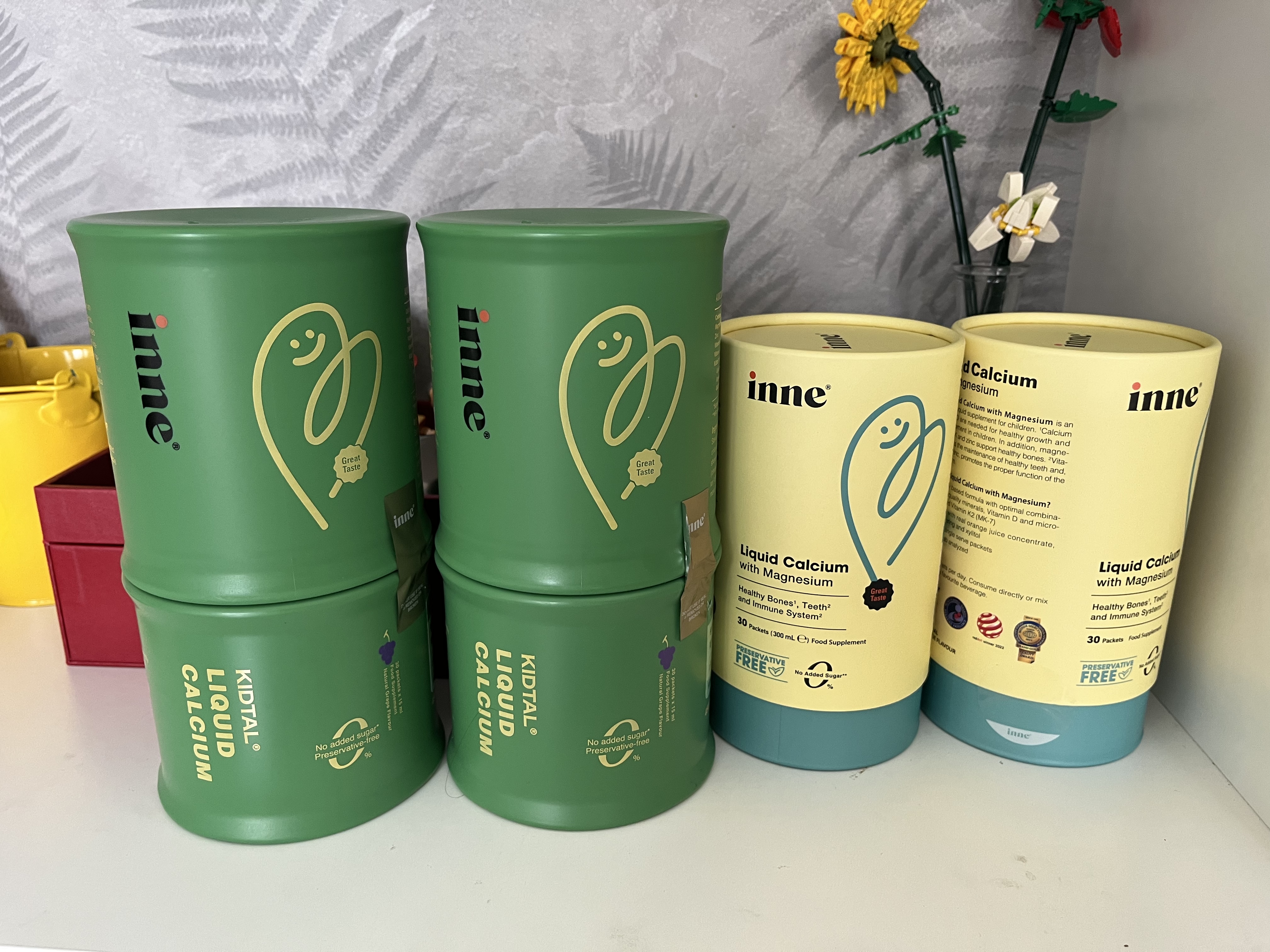 Inne因你竹节钙赖氨酸青少年6-18岁补钙儿童钙镁锌液体钙葡萄味*2罐 实拍图