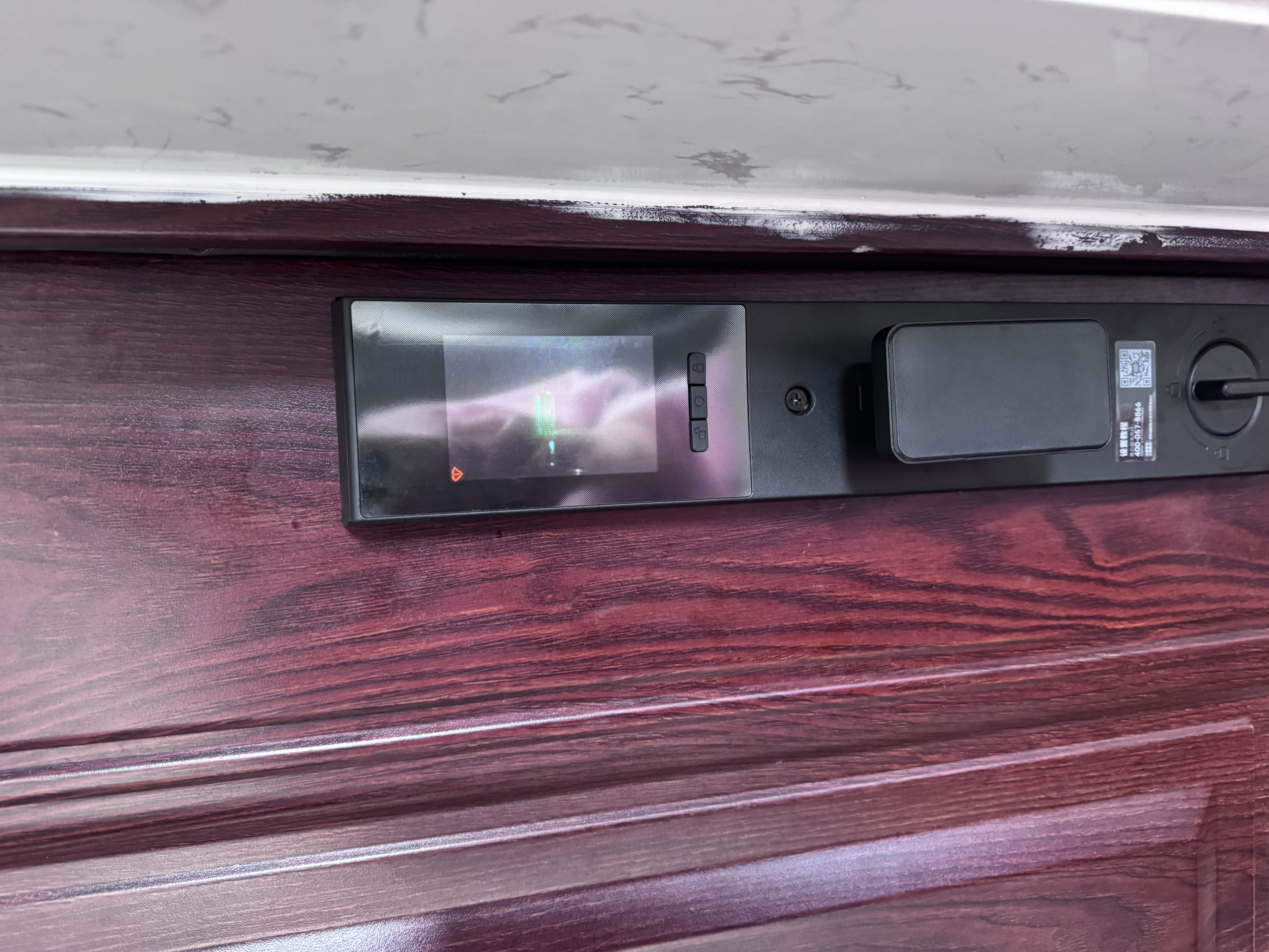 英典R70 Pro掌静脉智能门锁指纹锁3D人脸识别智能锁电子锁入户密码锁 掌静脉解锁+主动视频对讲+3D人脸 实拍图