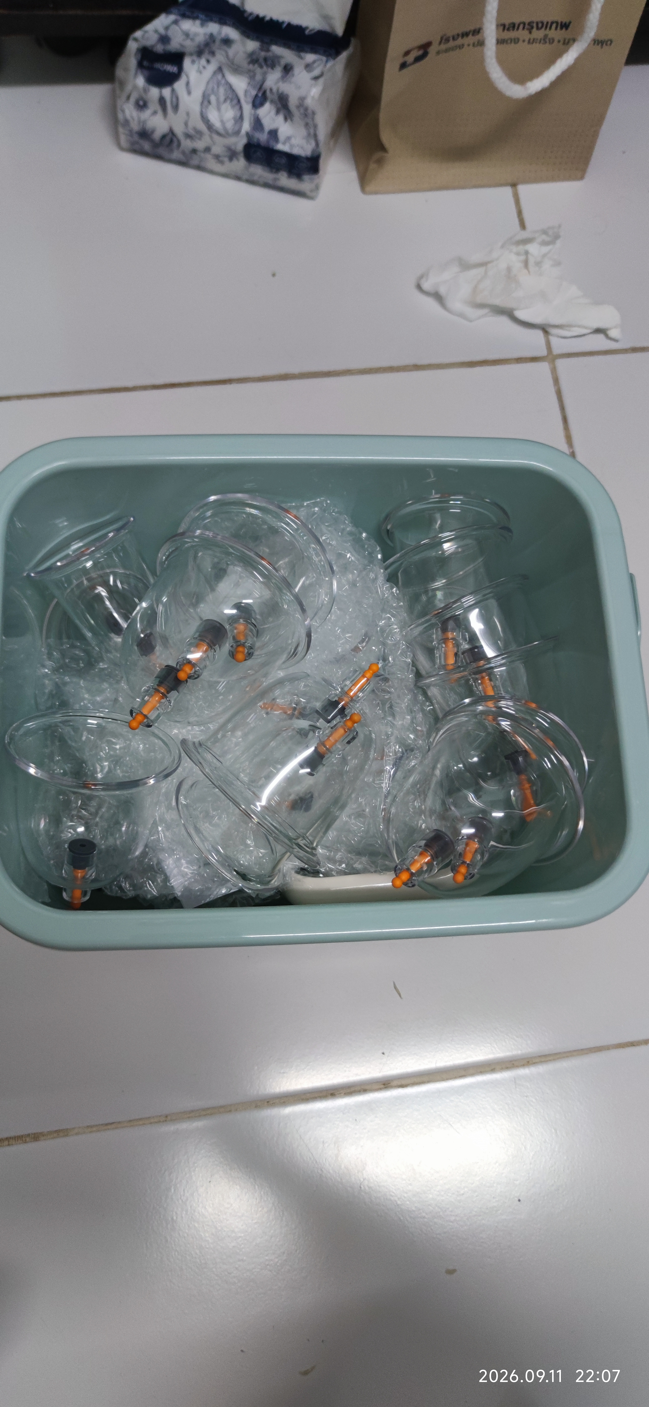 华佗家用电动真空拔罐器24罐箱装抽气式中医专用自己拔火罐全套工具 实拍图