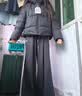 坦博尔泡芙连帽羽绒服女短款韩版面包服小个子秋冬外套TBF530360D 黑色 M (165)（建议体重120斤-130斤） 实拍图
