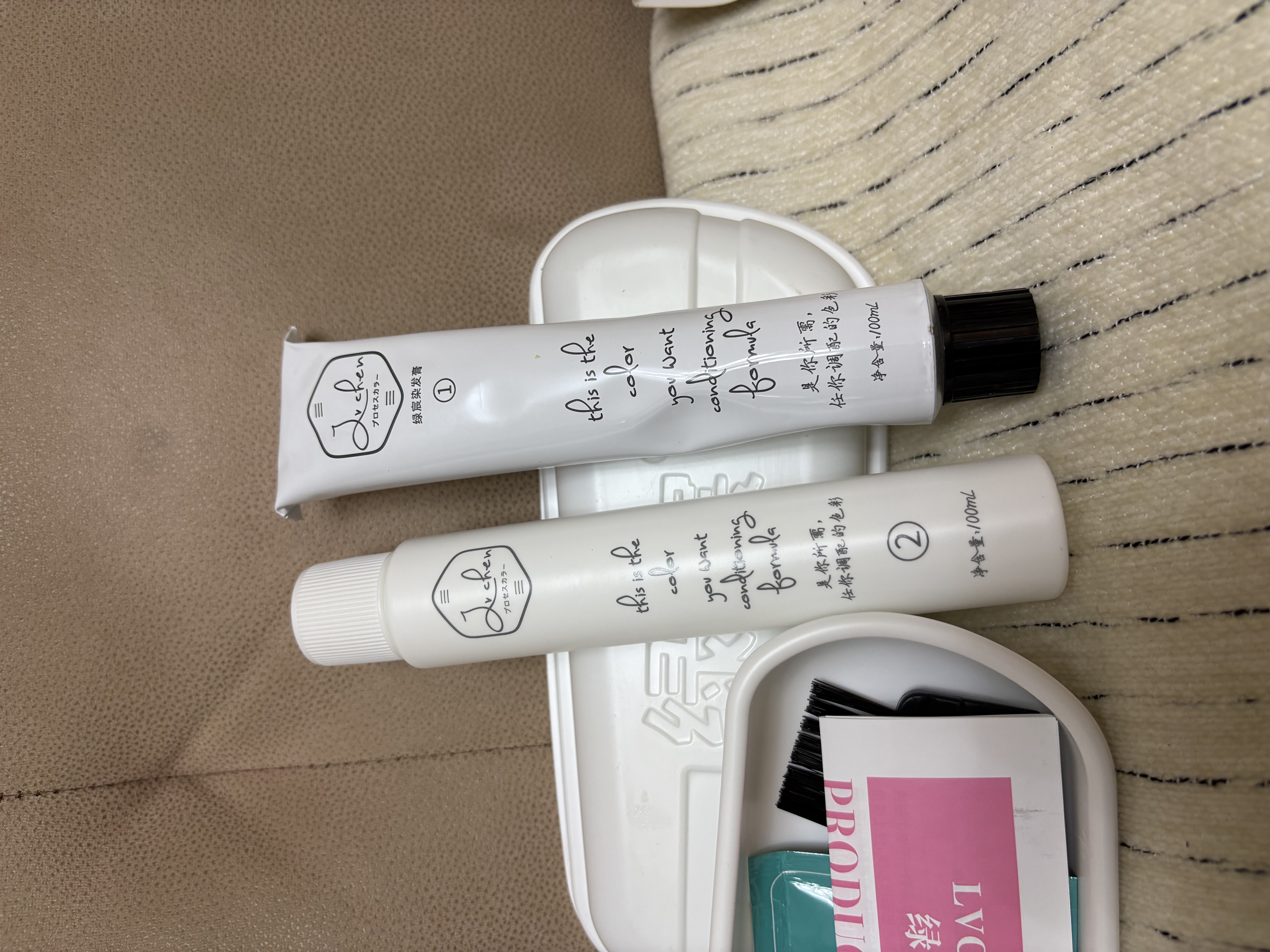 绿宸染发剂植物纯遮盖白发自己在家男女士非泡泡天然染发膏亚麻灰棕 实拍图