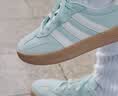 adidas「T头鞋」BARREDA休闲板鞋德训鞋男女阿迪达斯轻运动 薄荷绿/汉玉白/树脂黄   42 实拍图