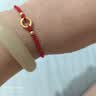 中国黄金（CHINA GOLD）平安扣黄金手链女款足金本命年红绳七夕情人节礼物送女友老婆实用 【京速达】吉祥平安扣-红绳-金重约0.3g 实拍图