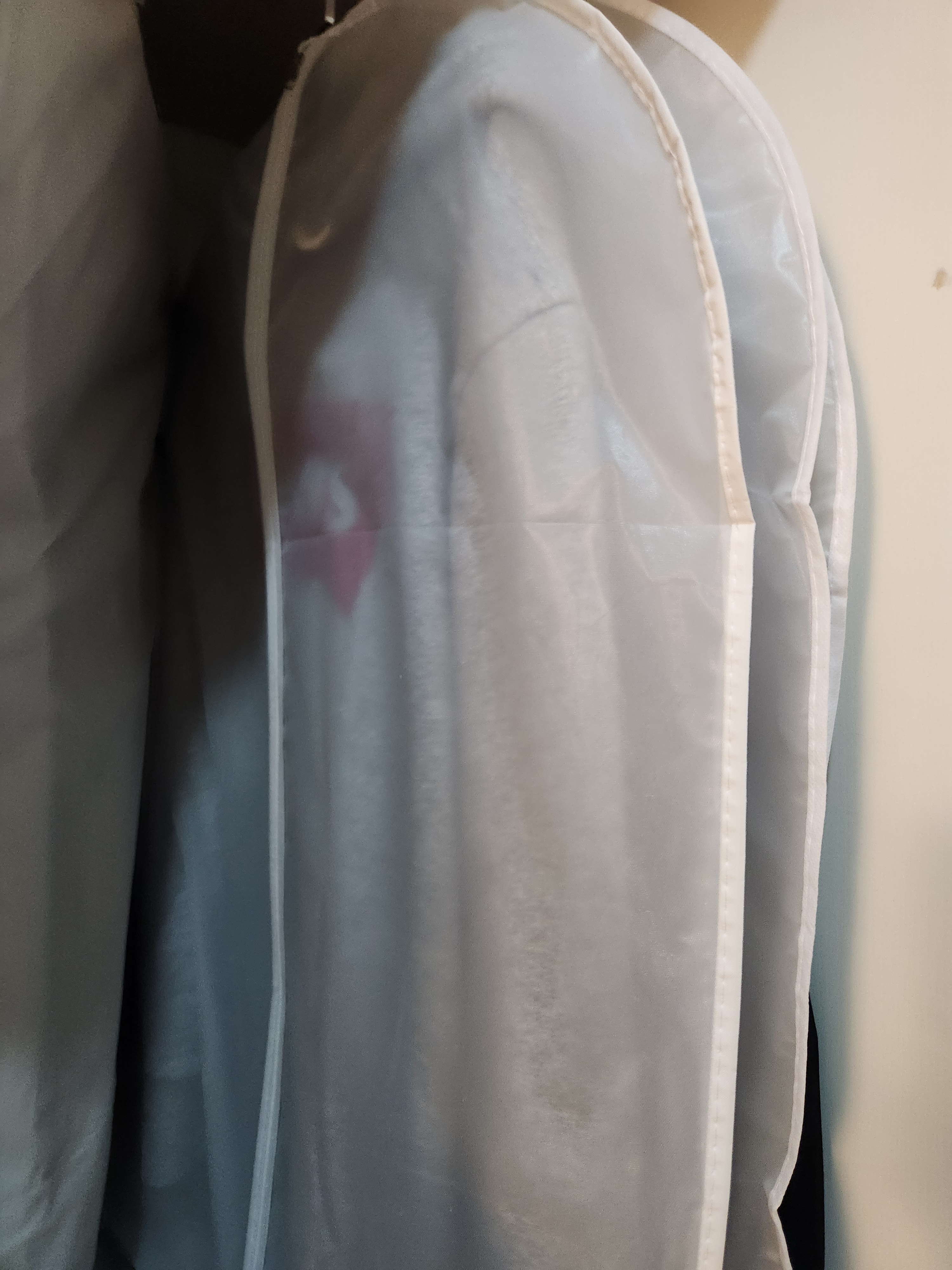 南极人（Nanjiren）衣服防尘罩大衣西装透明挂衣袋加厚可水洗羽绒服防尘保护套 中号 实拍图