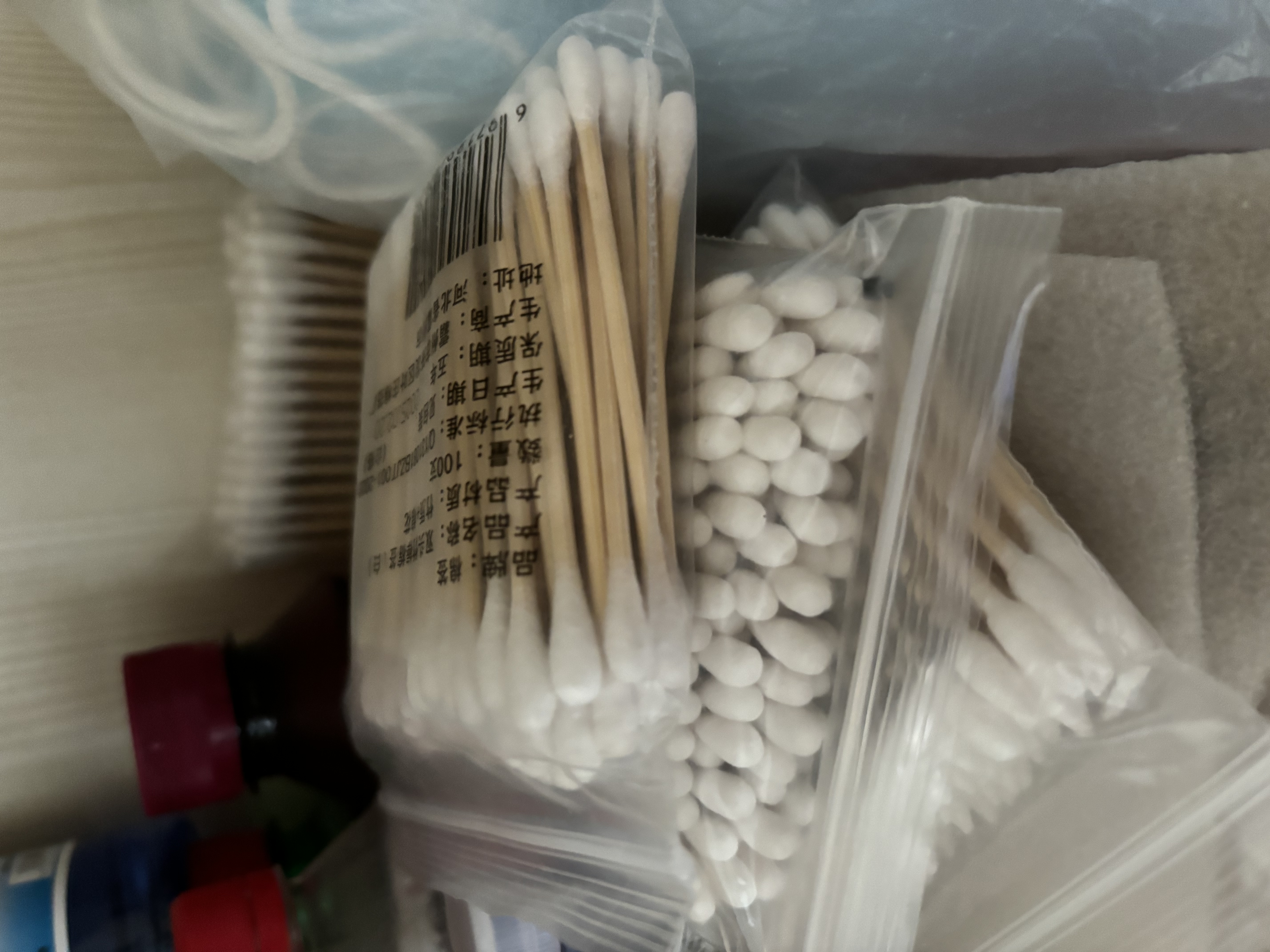 一次性棉签双头盒装袋装化妆用棉棒掏耳朵家用尖头竹棒棉球 【圆+尖 袋装】5袋*500枚 实拍图
