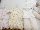 戴维贝拉（DAVE＆BELLA）初生婴儿摇粒绒连体衣0-3个月宝宝爬服秋季新款小童包屁衣新生儿 紫色花园【DB3243402】 80cm （建议身高73-80cm） 实拍图