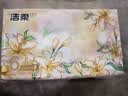 洁柔抽纸 繁花系列3层100抽*6包 可湿水面巾纸 柔韧卫生纸 提装纸巾 实拍图