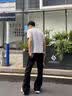 轩森图（XUANSENTU）怪兽实验室柳叶弯刀黑牛男款腿粗屁股大直筒胖子大码微喇牛仔裤子 黑色（升级款） 【高品质】 5XL (195) 195至215斤可穿 实拍图