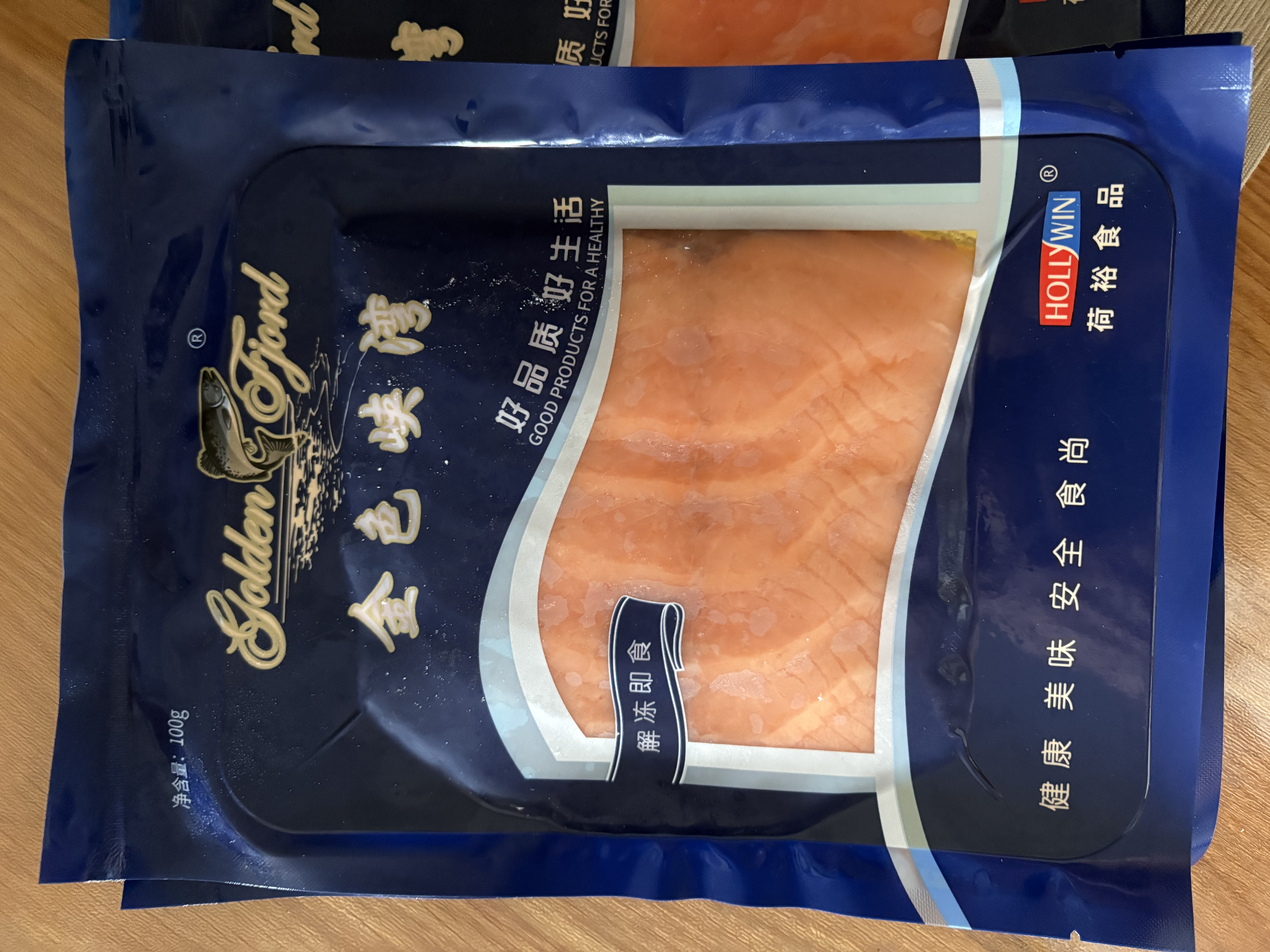 荷裕食品冷冻烟熏三文鱼切片（大西洋鲑）100g 含Ω3  开袋即食 实拍图