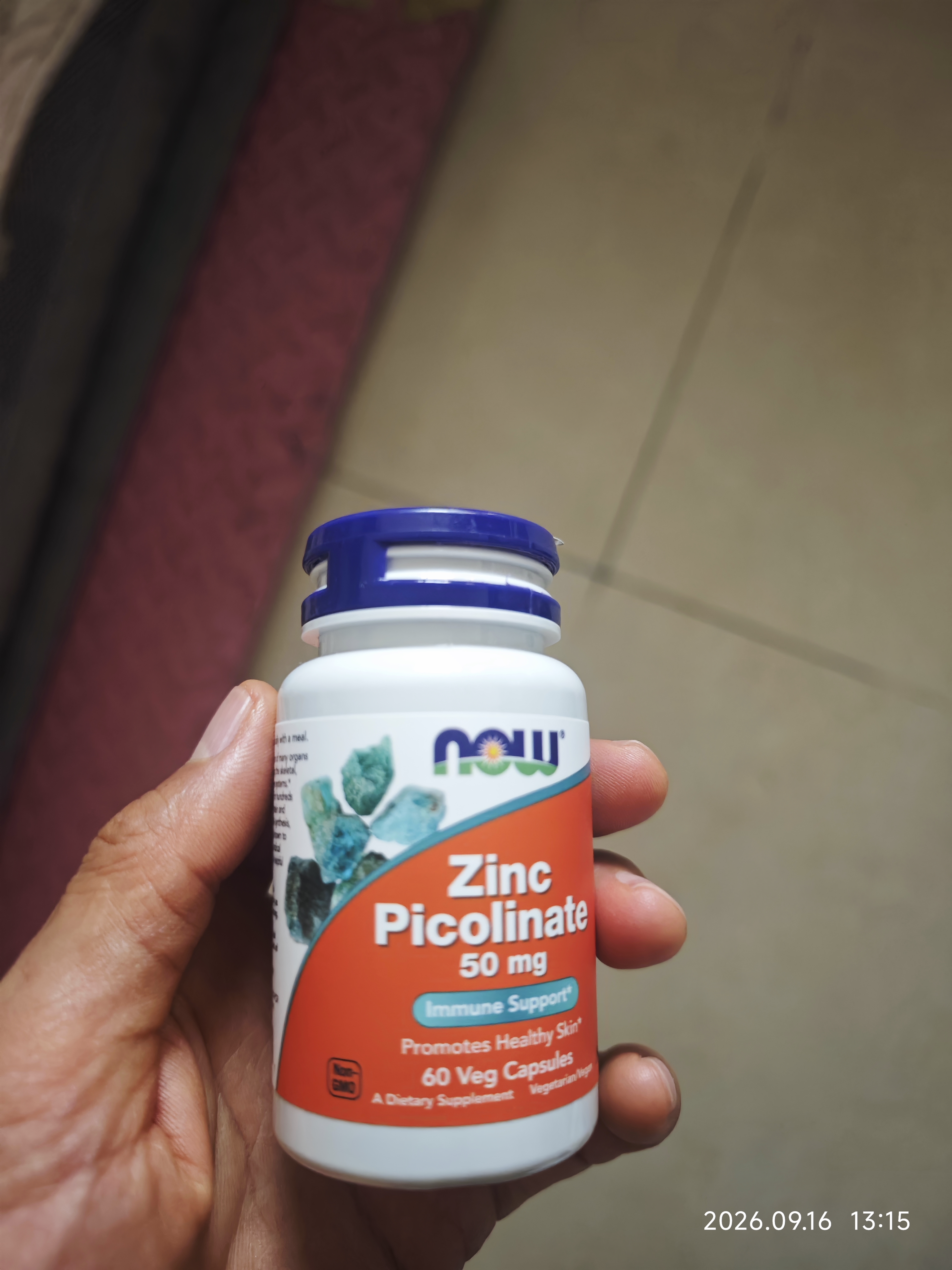 诺奥（NOW）吡啶甲酸锌 提升免疫力呵护前列健康成人补锌 50mg*60粒  一瓶 实拍图