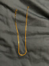 六福珠宝18K金蛇骨链彩金项链女款素链礼物 定价 总重约4.08克-黄色 实拍图