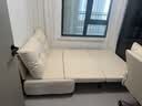 林氏家居折叠沙发床两用沙发小户型奶油风沙发客厅单人床伸缩沙发床TBS037 【防水猫抓布】1.31米|流花白 实拍图