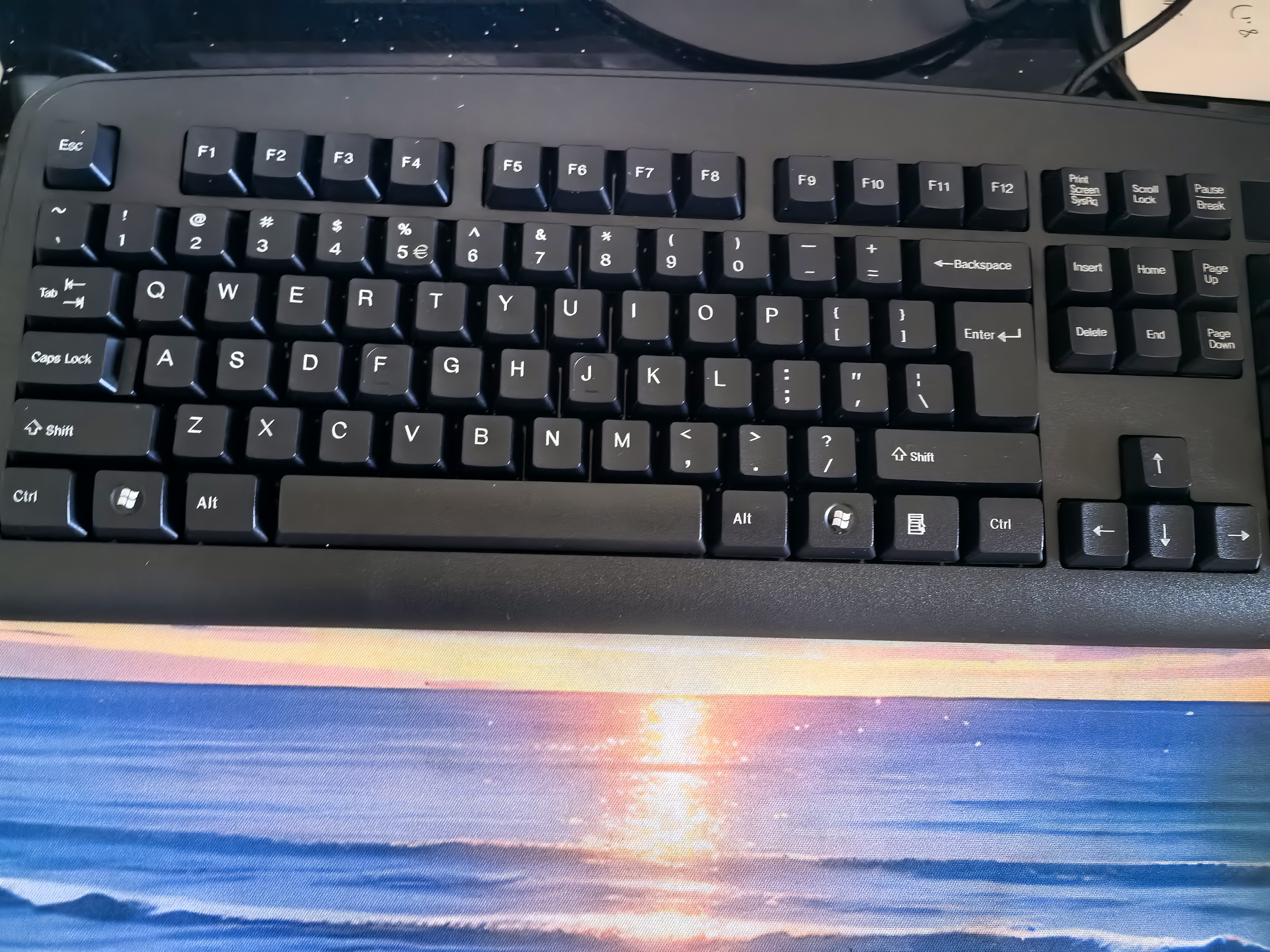 双飞燕（A4TECH）KB-8 104键 有线键盘 薄膜键盘台式电脑办公键盘打字手感好老式圆口插头  PS2圆孔接口 黑色 有线 实拍图