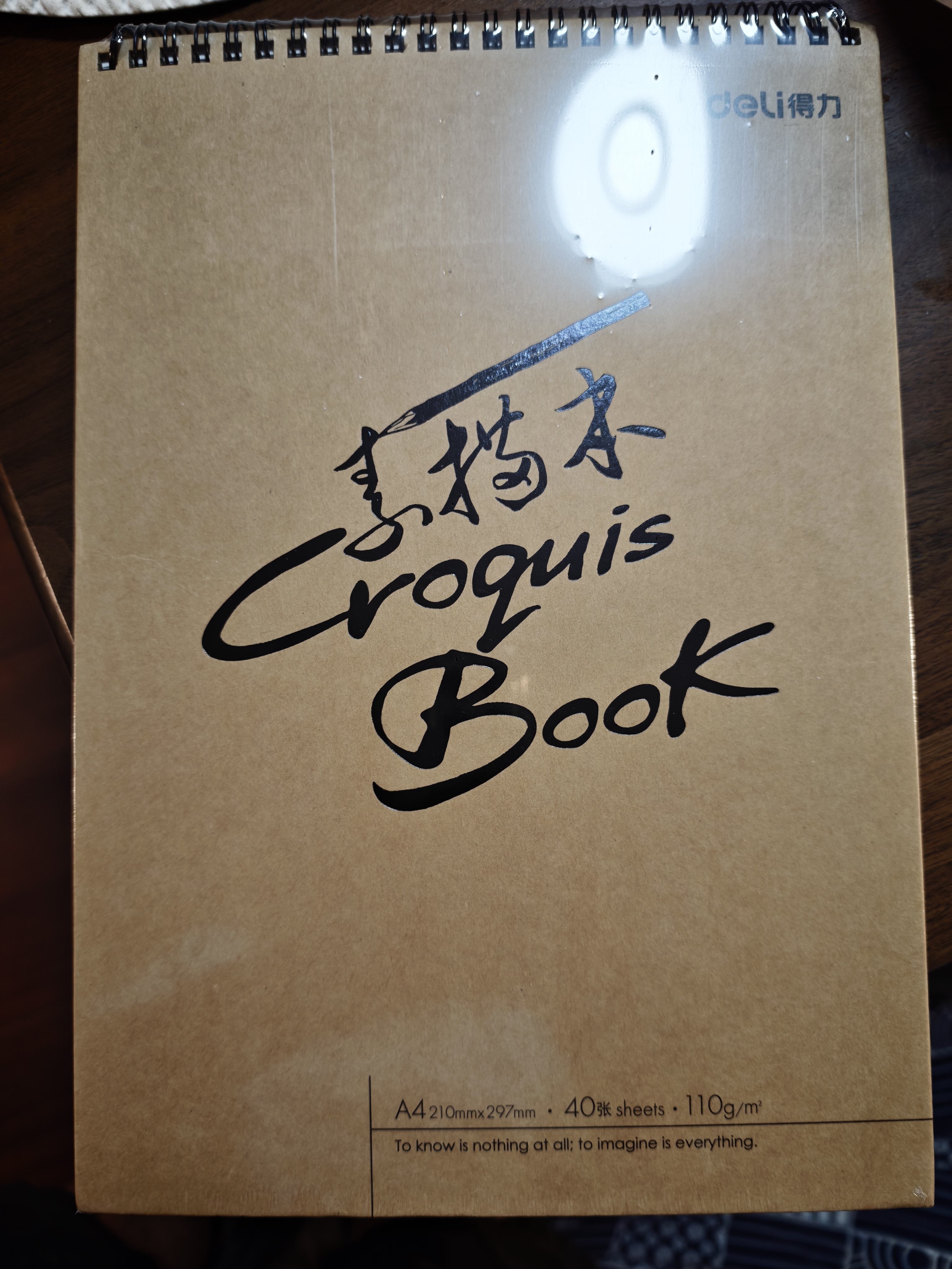 得力（deli）A4/40张牛皮纸款专业美术素描本本彩铅绘画本涂鸦本中性笔可用女孩儿童开学必备男女孩 实拍图