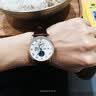 罗宾尼【品质严选】手表男全自动机械表休闲商务防水品牌腕表皮带前十名 玫壳白面皮带款 实拍图