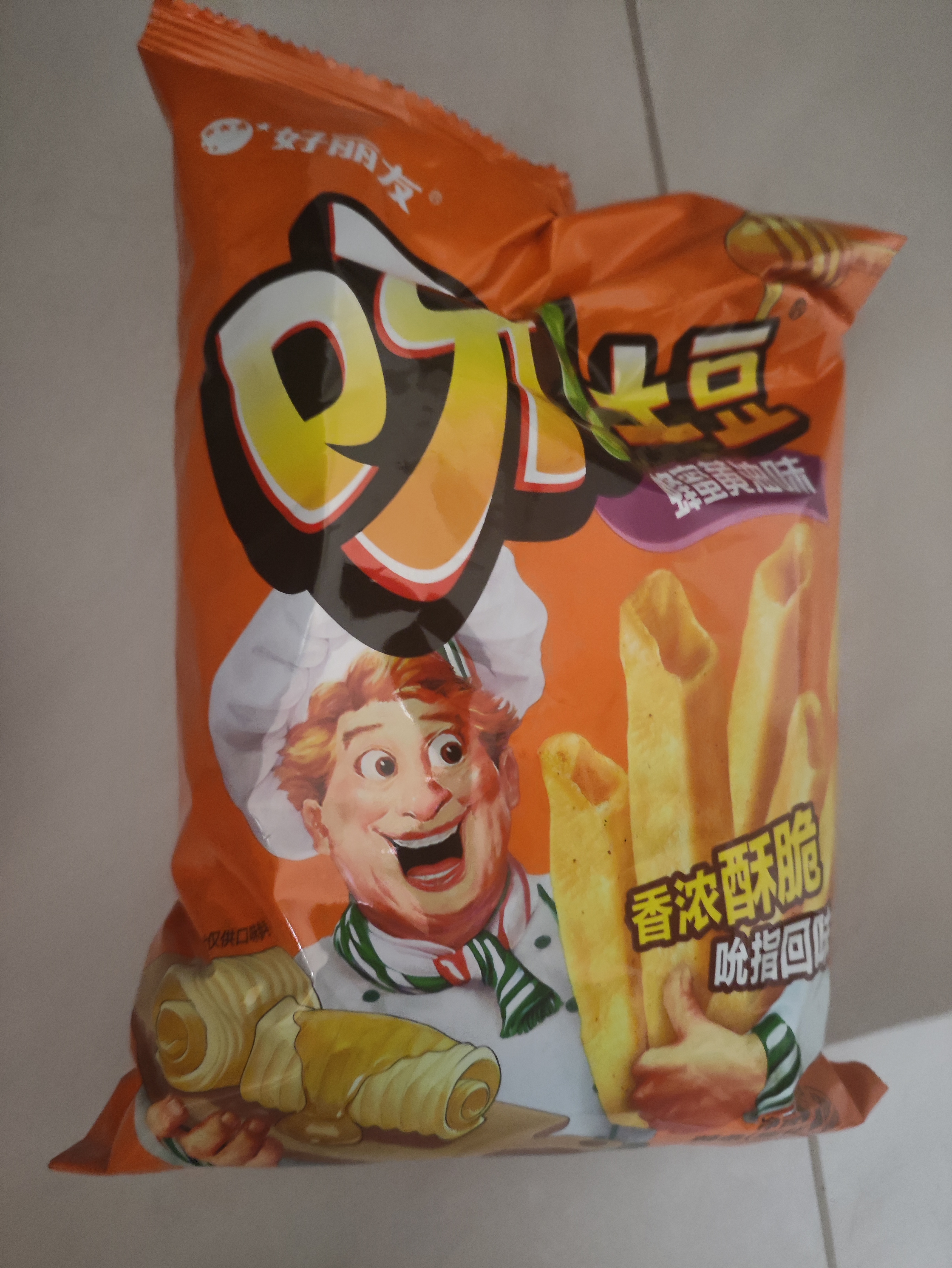 好丽友（ORION）呀土豆蜂蜜黄油味五连包共350g 休闲零食薯条膨化食品解馋小吃 实拍图
