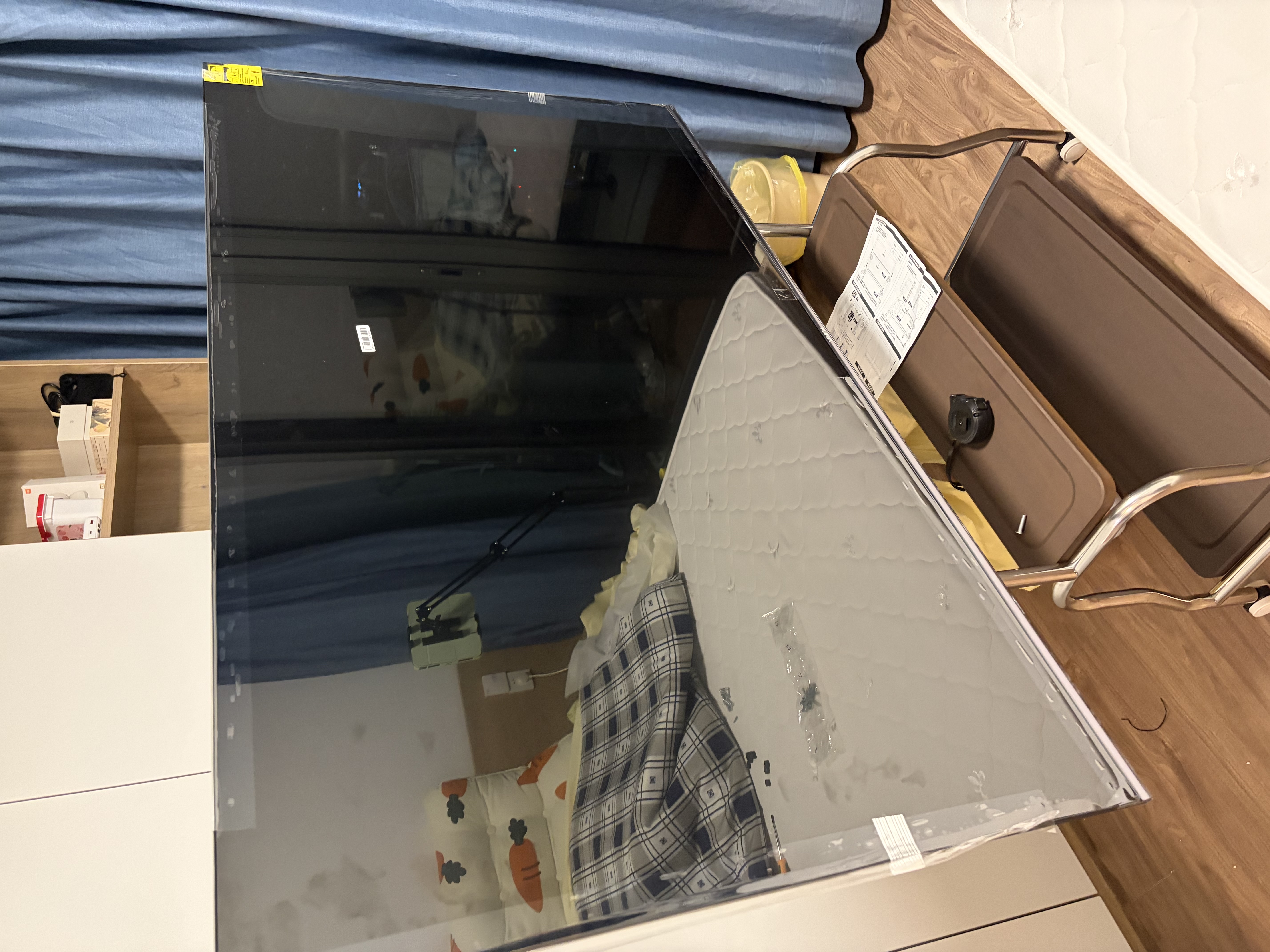 贝石32-75英寸移动电视支架电视柜 不锈钢新中式通用落地电视挂架视频会议显示屏推车多品牌通用 实拍图