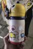 babycare儿童水杯6个月以上宝宝霸王龙不锈钢保温杯上学450ml-新旧款混发 实拍图