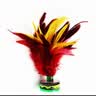 杜威克毽子大号公鸡毛鹅毛羽毛比赛毽球牛筋底儿童毽子红色单只装 实拍图