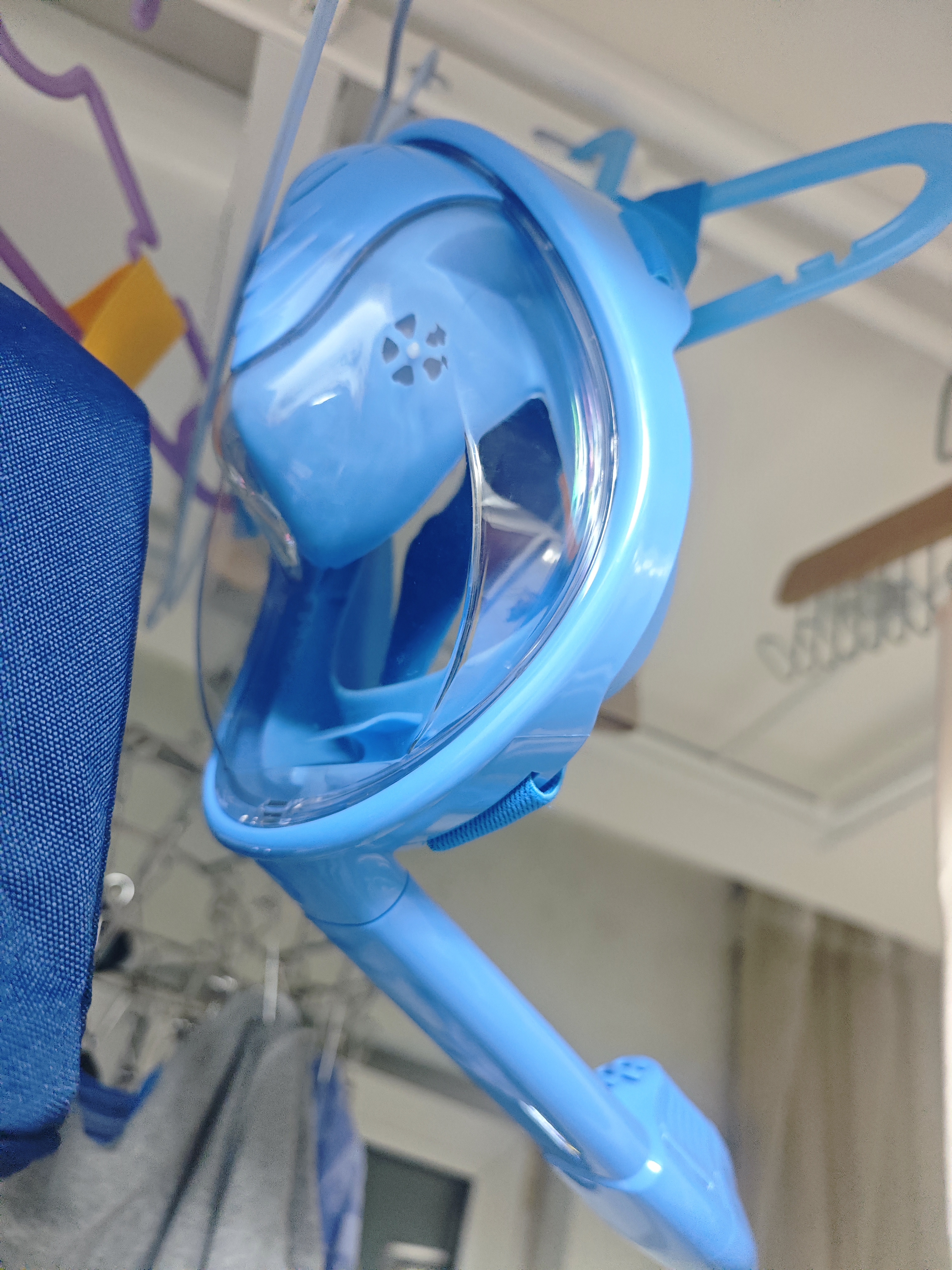 宜品达浮潜面罩儿童潜水游泳面罩可呼吸潜水呼吸器专业潜水镜护鼻一体式 浮潜面罩-海洋蓝【高清防雾 自由呼吸】 XS码【3-8岁】 实拍图