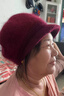 恒源祥 帽子冬季女中老年人加厚帽子围巾套装保暖兔毛妈妈帽新年礼物 【晶钻绒球款】酒红色 【帽子+围巾+手套】礼盒 实拍图