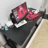 甄严选电脑桌台式电竞桌椅套装组合桌子办公家用桌学习桌书房书桌写字桌 【黑碳纤纹面-整板】单桌140*60 实拍图