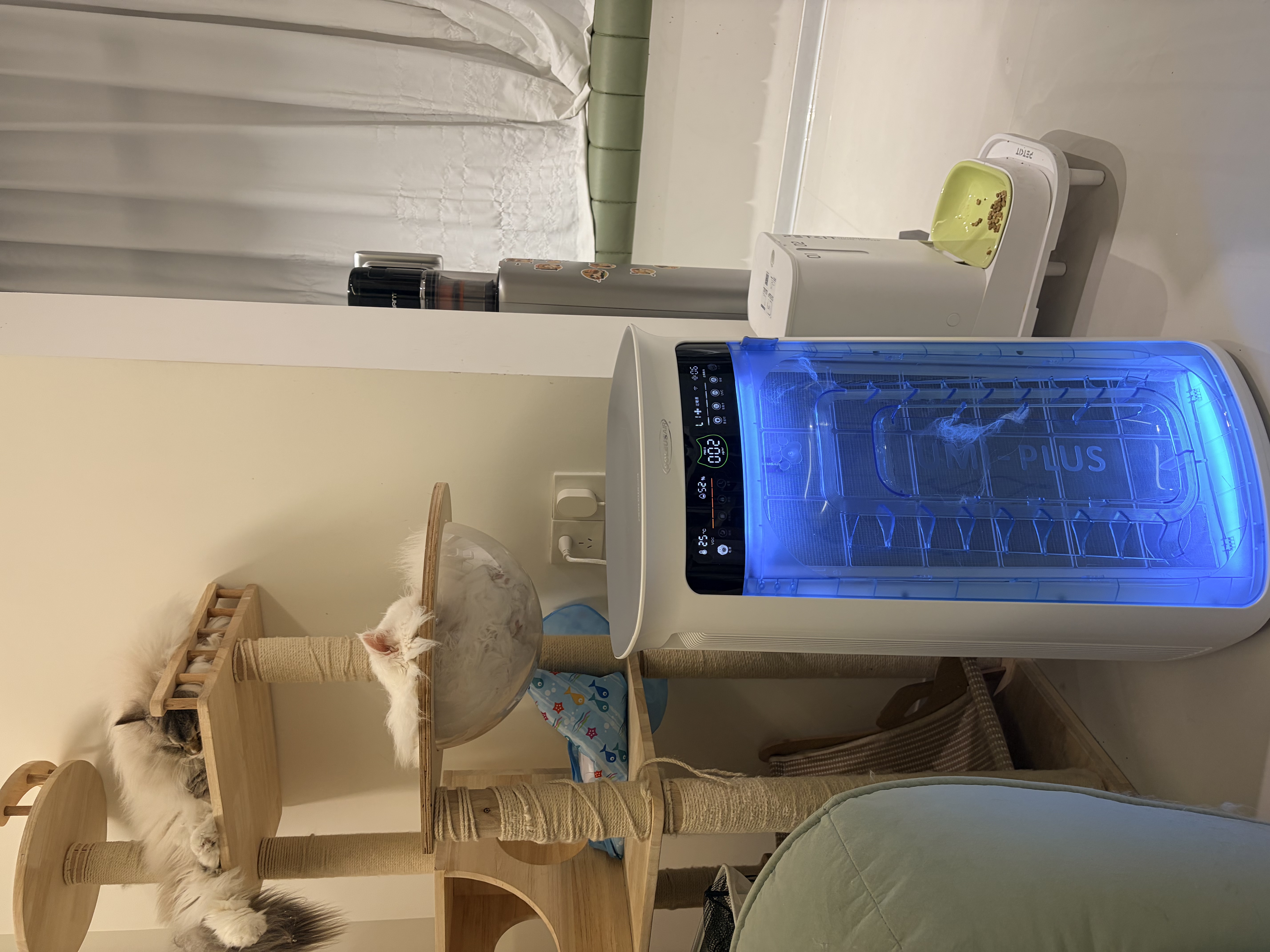 SOLEUSAIR舒乐氏Umi升级款宠物空气净化器家庭猫用自动吸附猫毛除细菌过敏源异味除甲醛净化机神器 C02Plus 实拍图