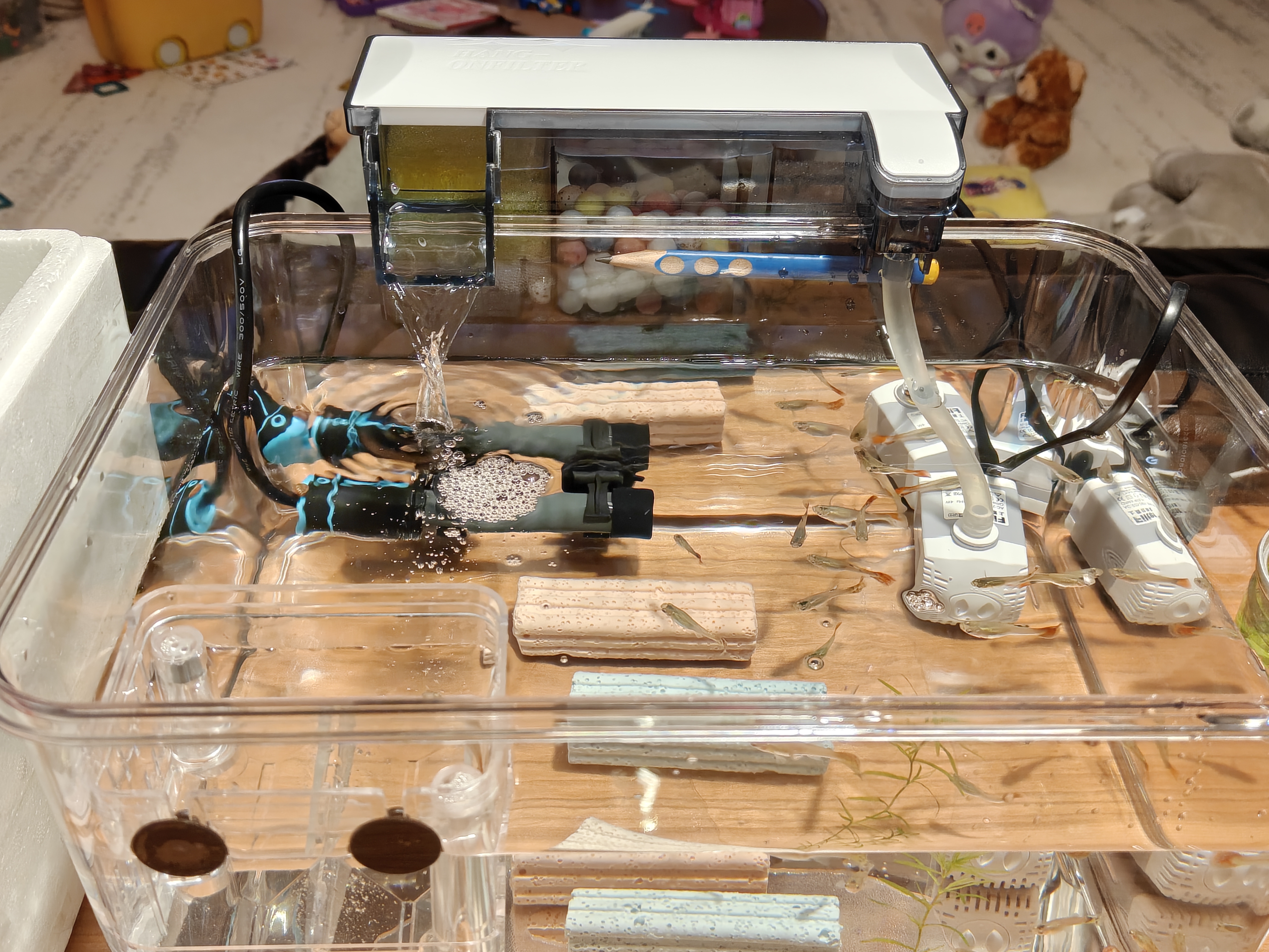 疯狂水草5效细菌屋柱滤材硝化细菌鱼缸鱼池过滤材料过滤石滤材/配件陶瓷环 实拍图