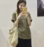 速干衣运动弹力纯色基础短袖t恤夏季新款男女同款 橄榄绿 （微宽松，女拍小一码） L 实拍图