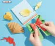 得力100张14.5*14.5cm手工折纸10色彩纸剪纸学生软卡纸美术绘画DIY儿童开学文具生日开学礼物 实拍图