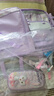 巴布兔书包小学生女生新款高颜值一二四到六年级轻便减负格子女童双肩包 紫色（6件套+笔盒+补习袋） 大号适合3-6年级使用 实拍图