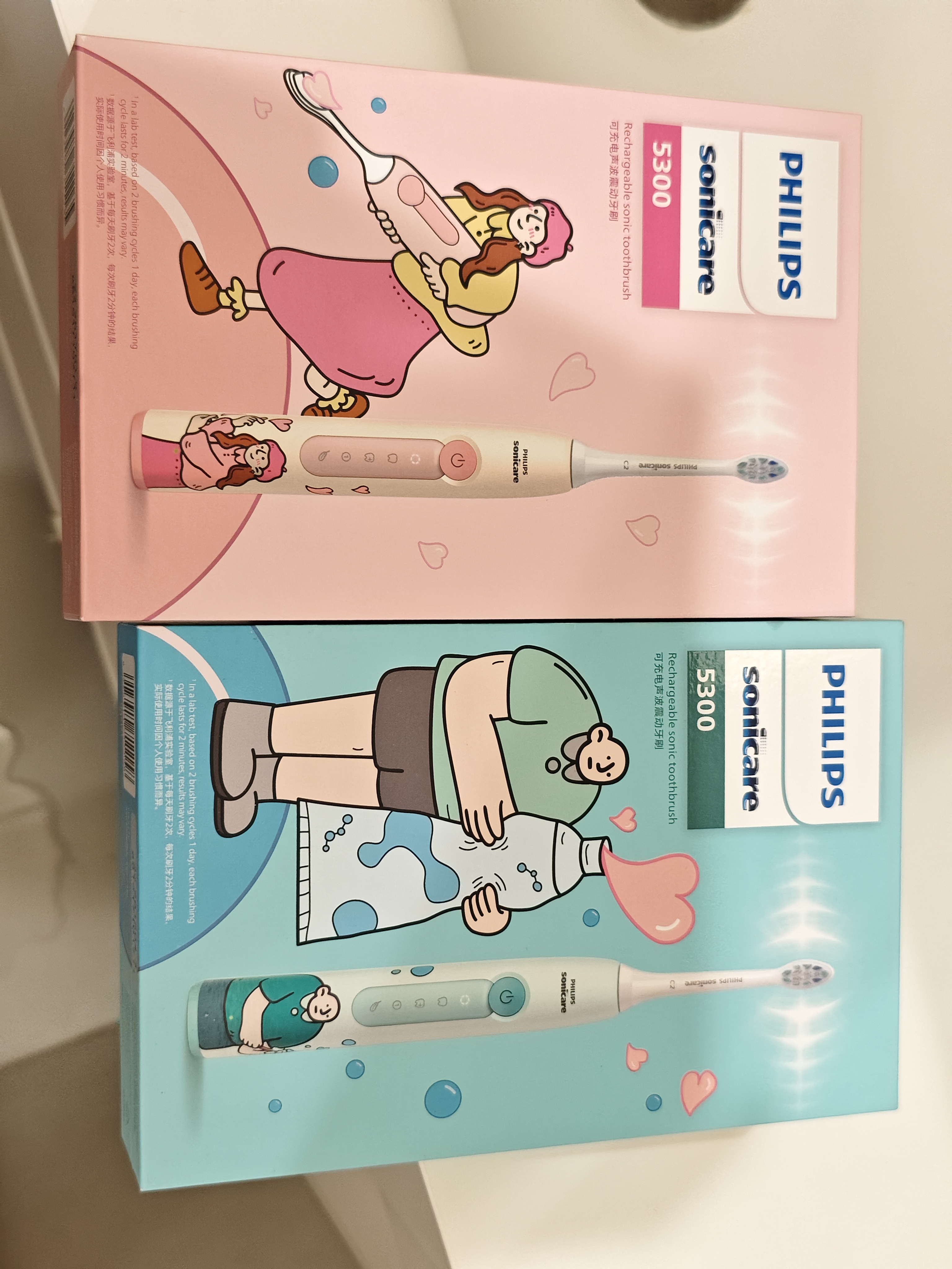 飞利浦（PHILIPS）Sonicare电动牙刷钻石3系 6730升级官方旗舰店送父母男生女生情侣装生日礼物 【心动CP】乔治刷&莉莉刷 实拍图