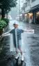 甜甜仔儿童雨衣6-12岁小学生上学专用带书包位男女童一年级京东自营雨披 实拍图