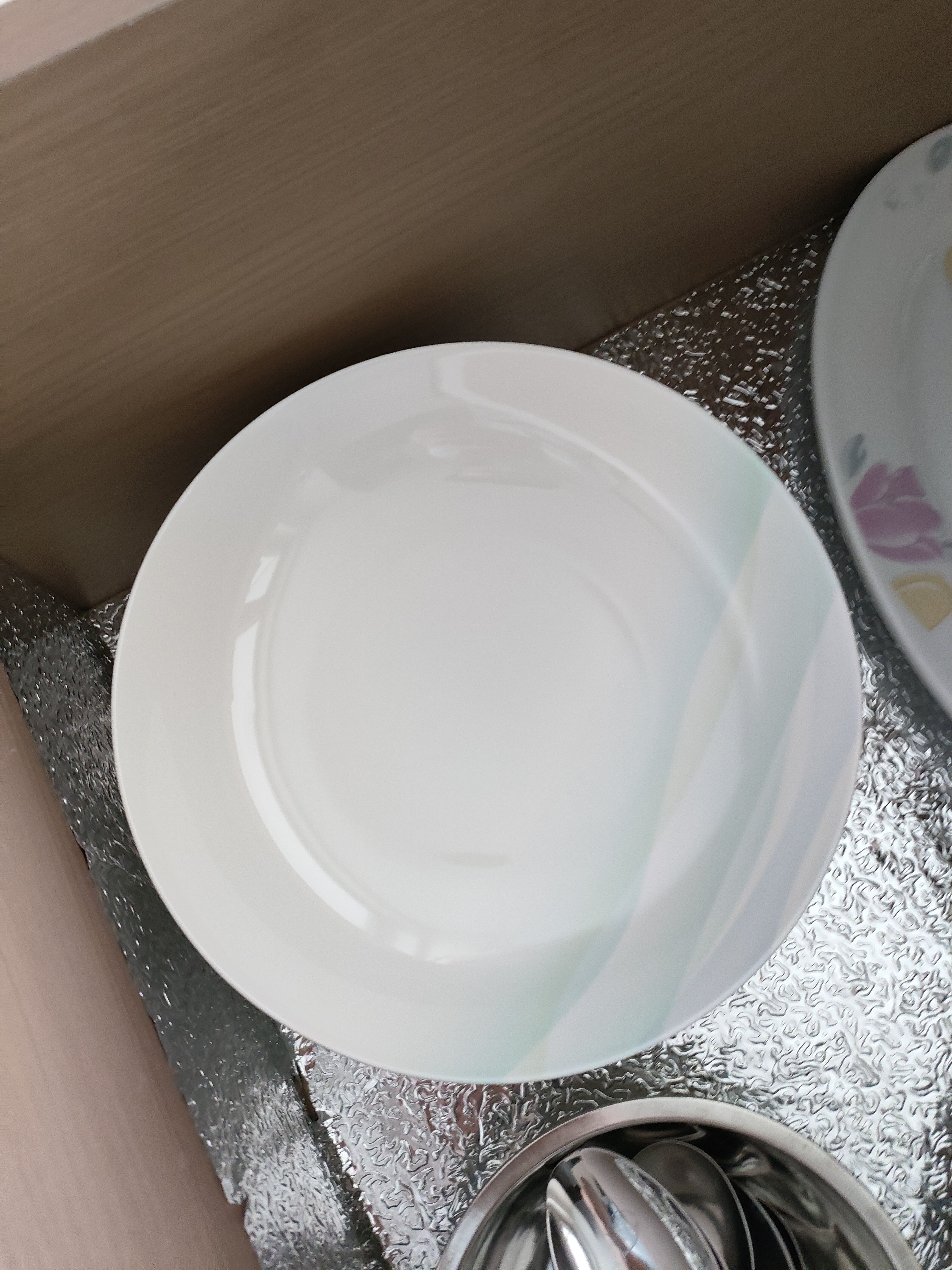 NINE CRANES景德镇高颜值陶瓷家用碗具汤面碗微波炉简约6英寸面碗4个 实拍图
