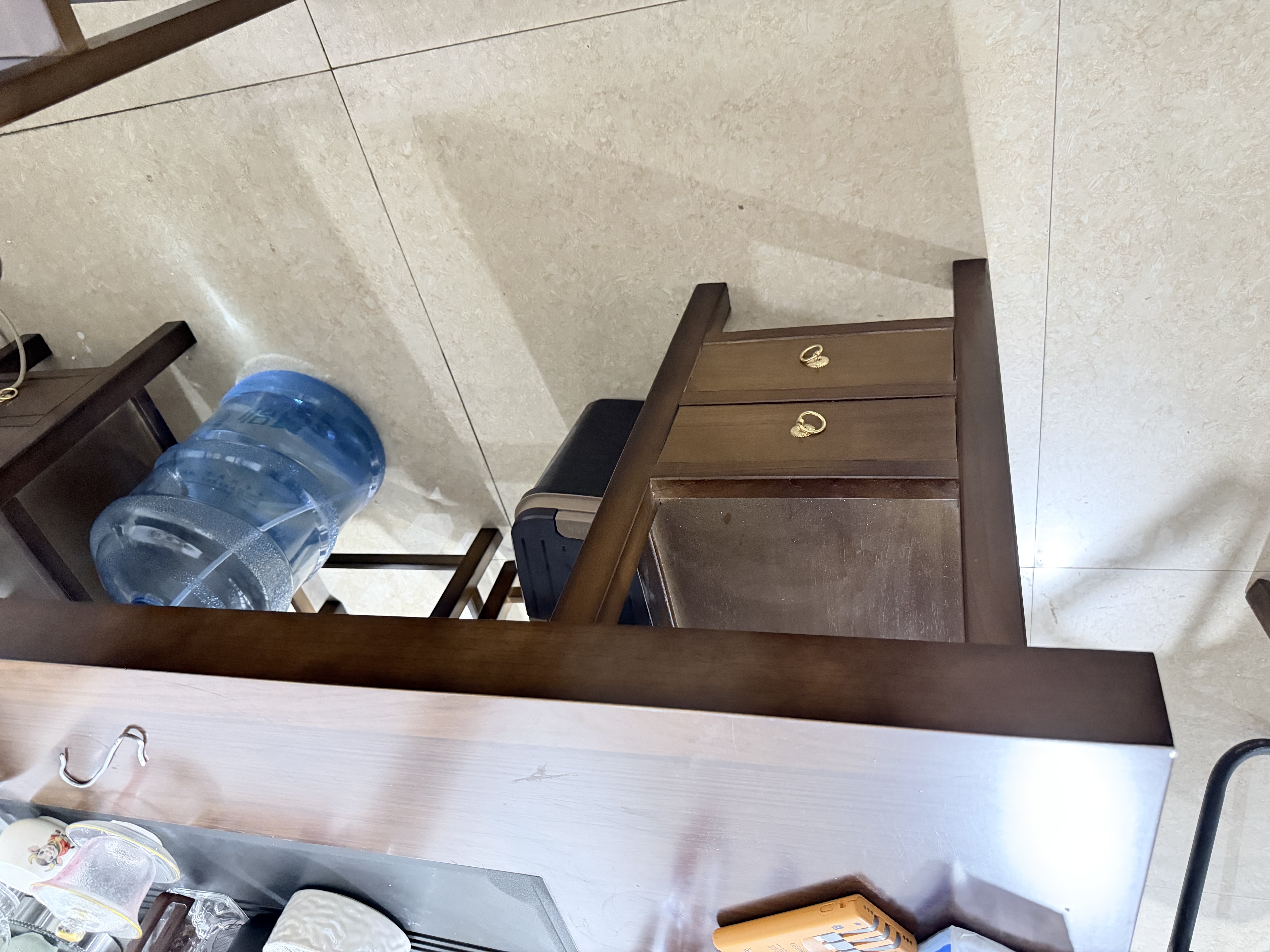 实木大板茶桌椅组合新中式泡茶台办公室家用原木茶几茶具套装一体 【抽屉石盘款】+1围椅4月牙椅 1.6米【送电磁炉礼包】 实拍图