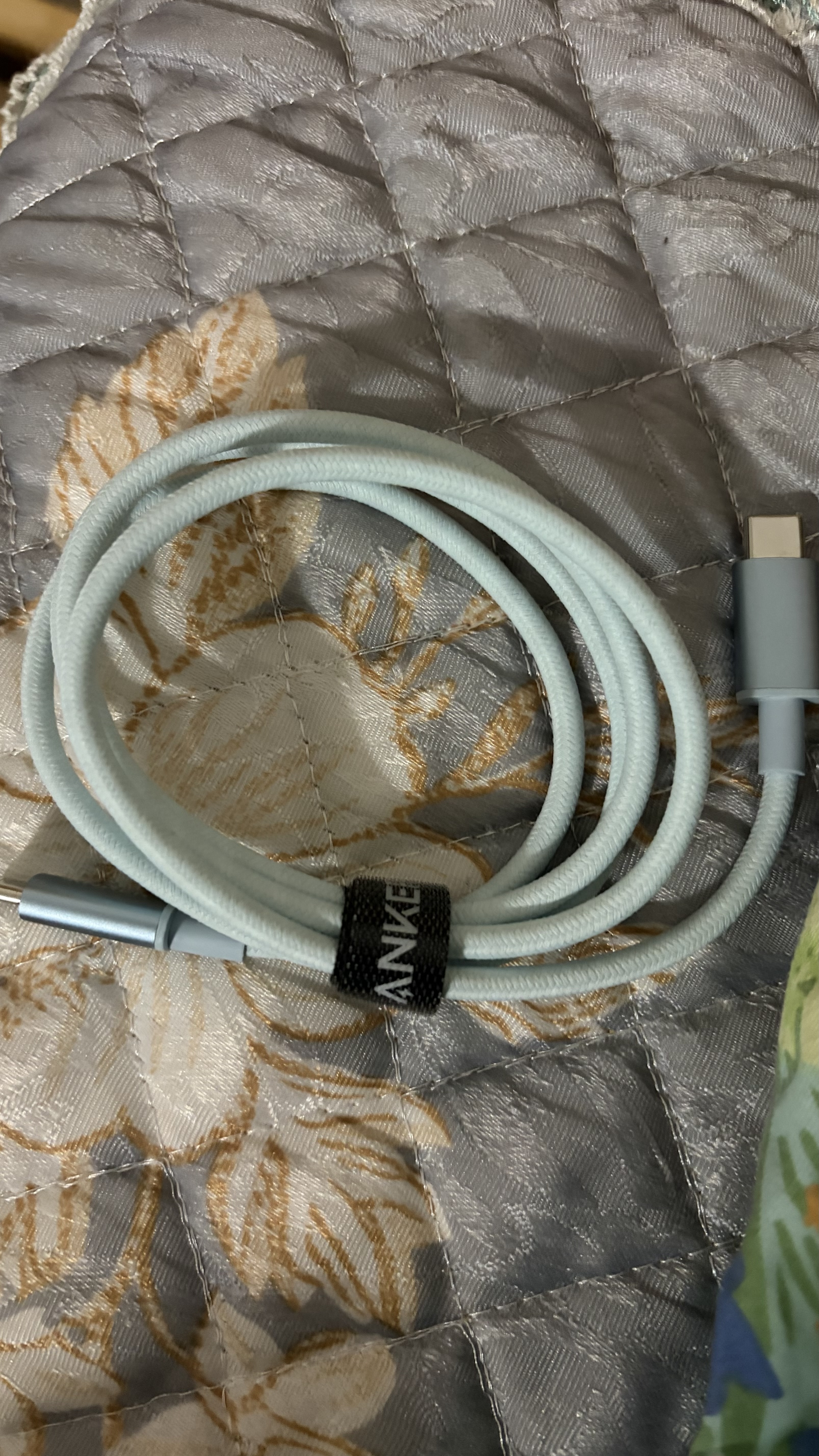 ANKER安克套装30W苹果充电器蓝+C-C快充数据线1米蓝 实拍图