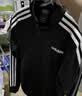 adidas休闲舒适三条纹立领夹克外套卫衣男装秋季阿迪达斯轻运动 黑色/白（推荐选大一码）   M 实拍图
