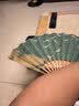 荣宝斋扇子折扇十寸【优质头青竹】 中国风古典手工玉竹半生熟宣夏季折叠扇面高清微喷男女通用 瑞鹤图 实拍图