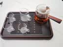 忆壶茶（YIHUTEA）玻璃茶壶茶具套装整套泡茶壶煮茶器家用功夫茶杯茶盘办公喝茶器具 【大容量】红檀木侧把壶10件套 实拍图