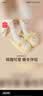 名创优品（MINISO）羊咩咩棉拖鞋女冬季包跟家居室内厚底儿童毛毛拖鞋黄色 34-35 实拍图