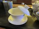 京东京造 茶杯盖碗  360°旋转可悬停功夫泡茶盖碗茶具羊脂玉瓷薄胎150ml 实拍图